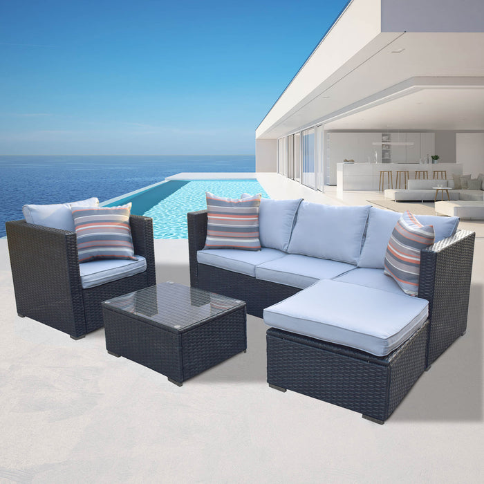 Arcadia Furniture Outdoor Rattan 4 Piece Sofa Lounge Set Home Garden Patio