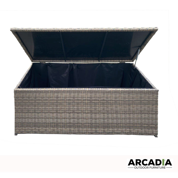 Arcadia Furniture Outdoor Rattan Storage Box Garden Toy Tools Shed UV Resistant