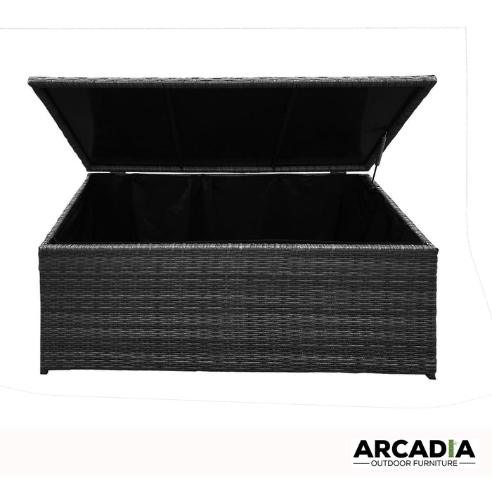 Arcadia Furniture Outdoor Rattan Storage Box Garden Toy Tools Shed UV Resistant
