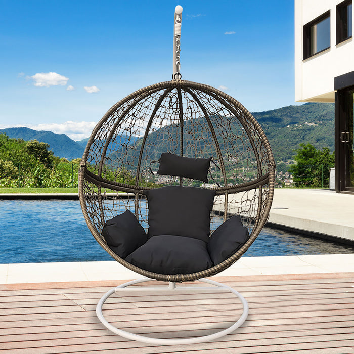 Arcadia Furniture Rocking Egg Chair Outdoor Wicker Rattan Patio Garden Circular