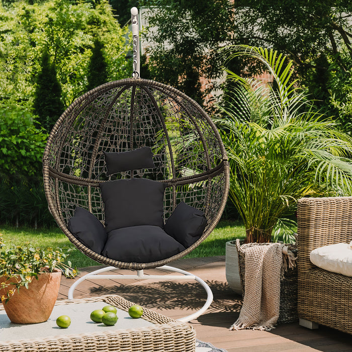 Arcadia Furniture Rocking Egg Chair Outdoor Wicker Rattan Patio Garden Circular