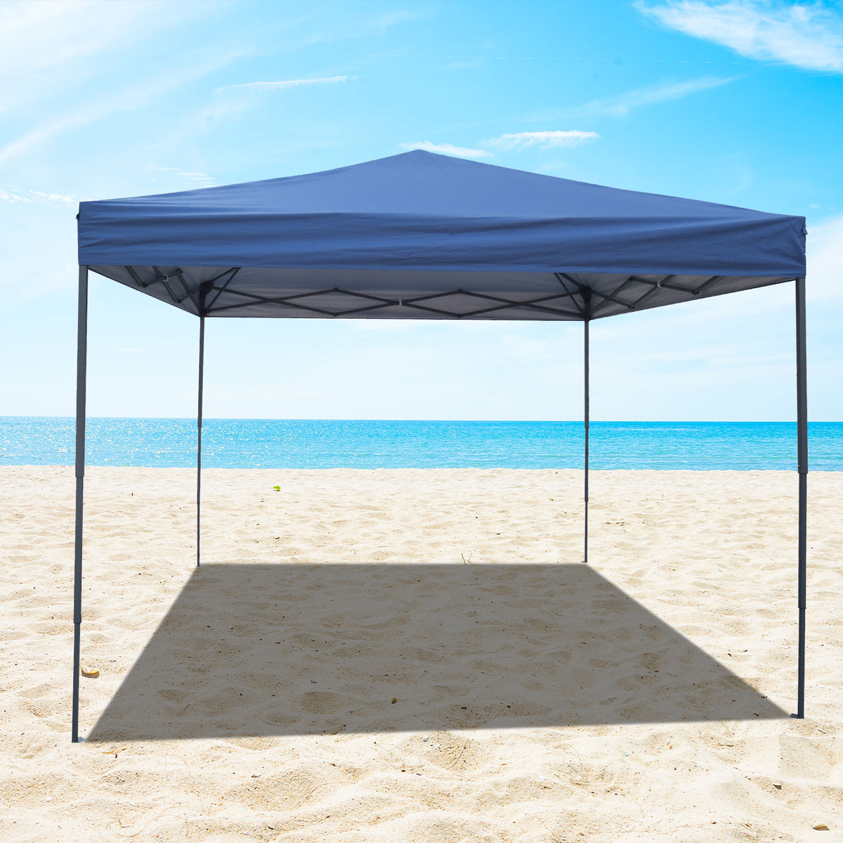 Arcadia Furniture Gazebo 3 x 3 Metre Canopy Navy Portable Pop Up Outdoor Beach