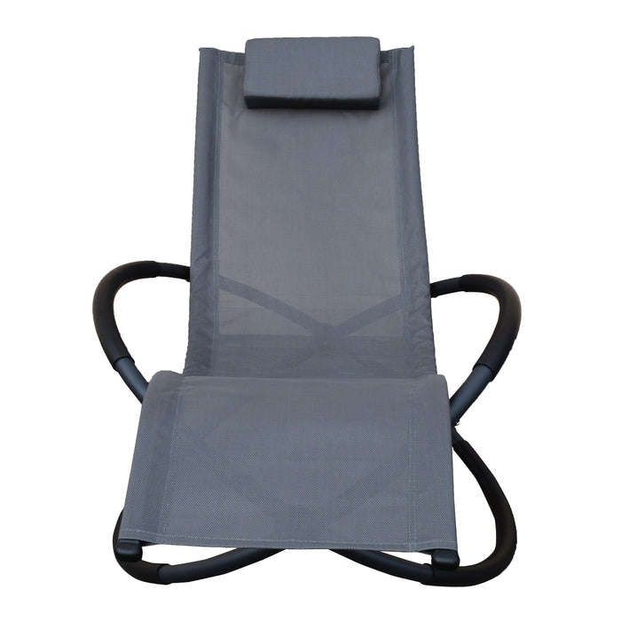 Arcadia Furniture Zero Gravity Portable Foldable Rocking Chair Recliner Lounge